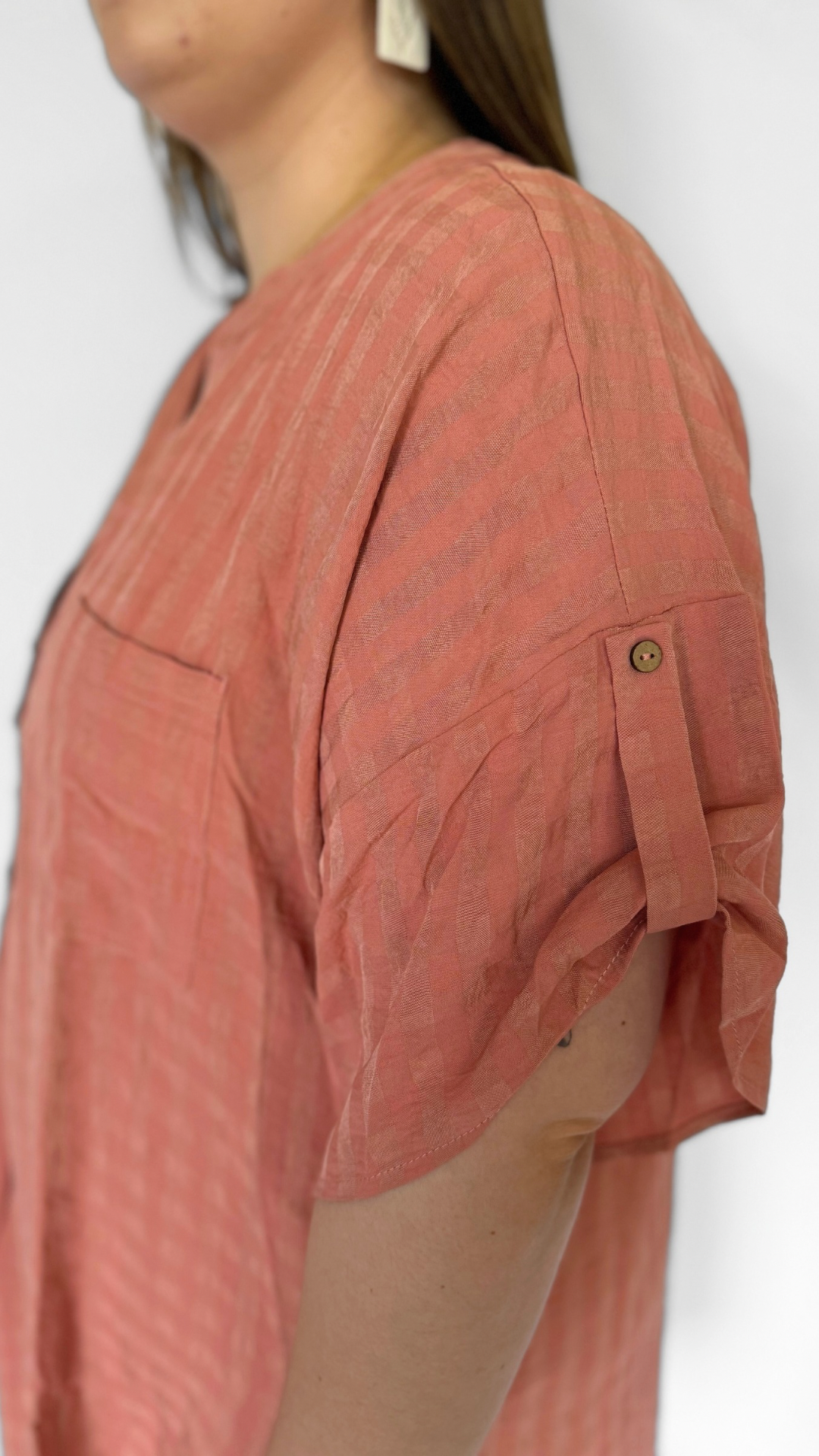 Dusty Rose Side Slit Tunic