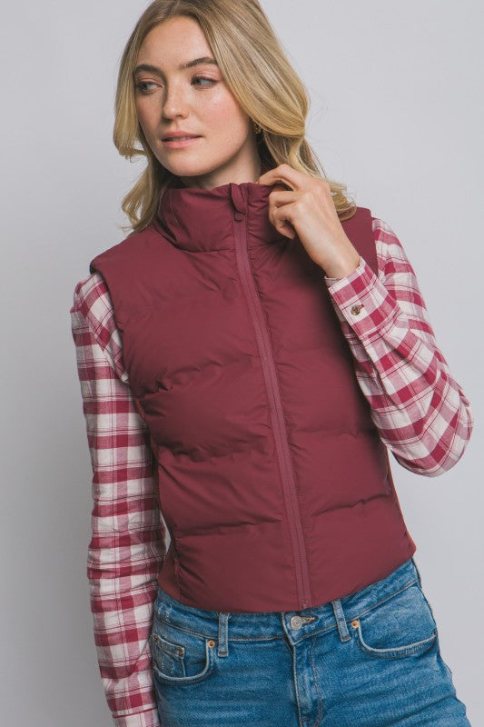 Burgundy Slim Fit Vest