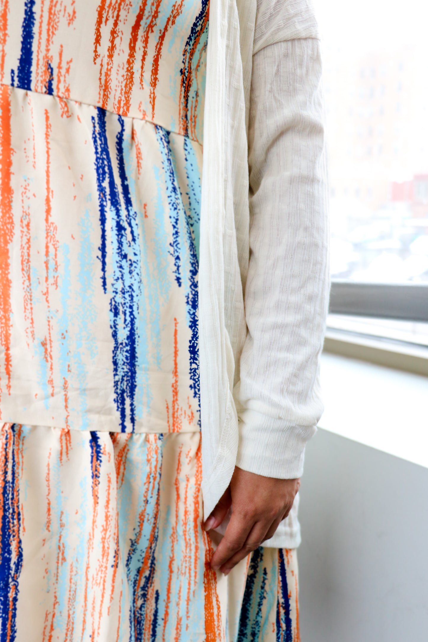 Beige Rounded Hem Cardigan