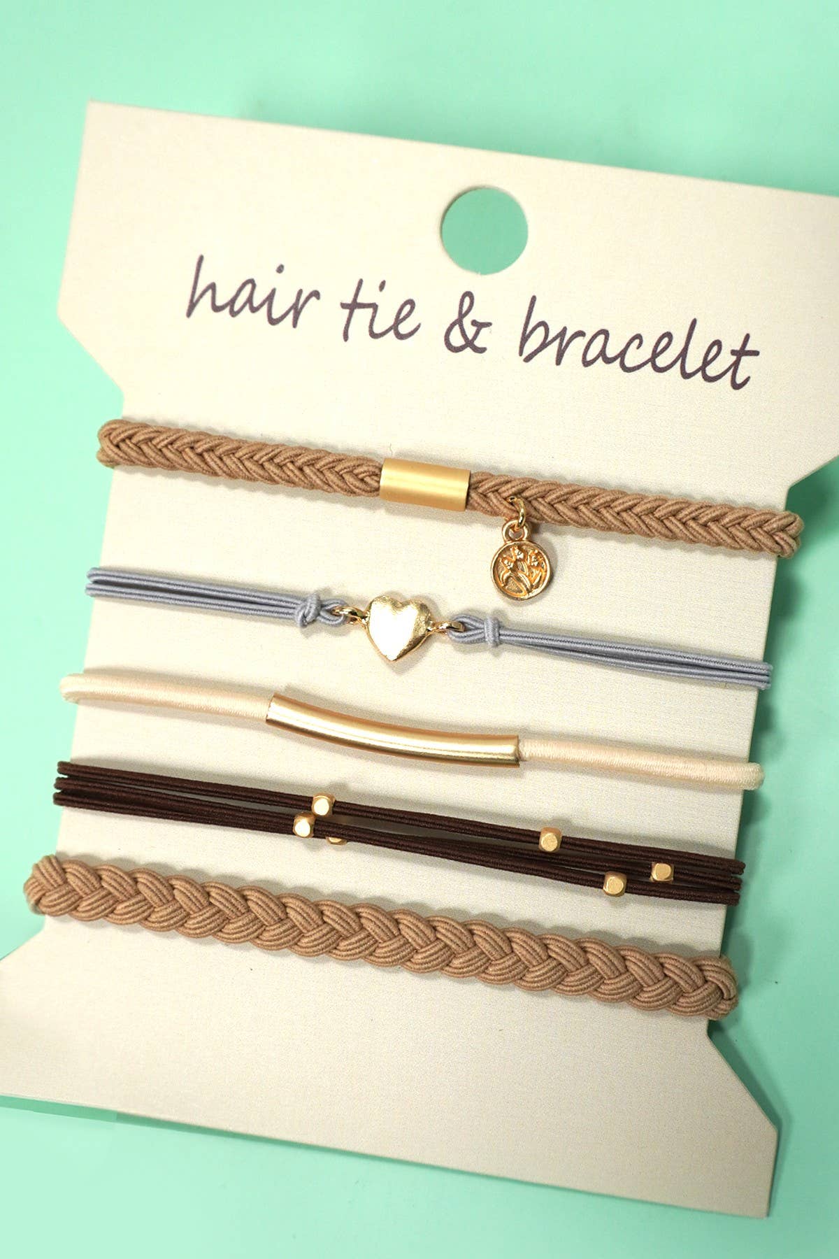 Heart Bracelet Hair Tie