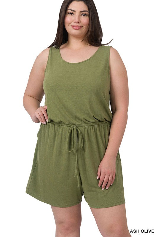 Romper with Pockets- O