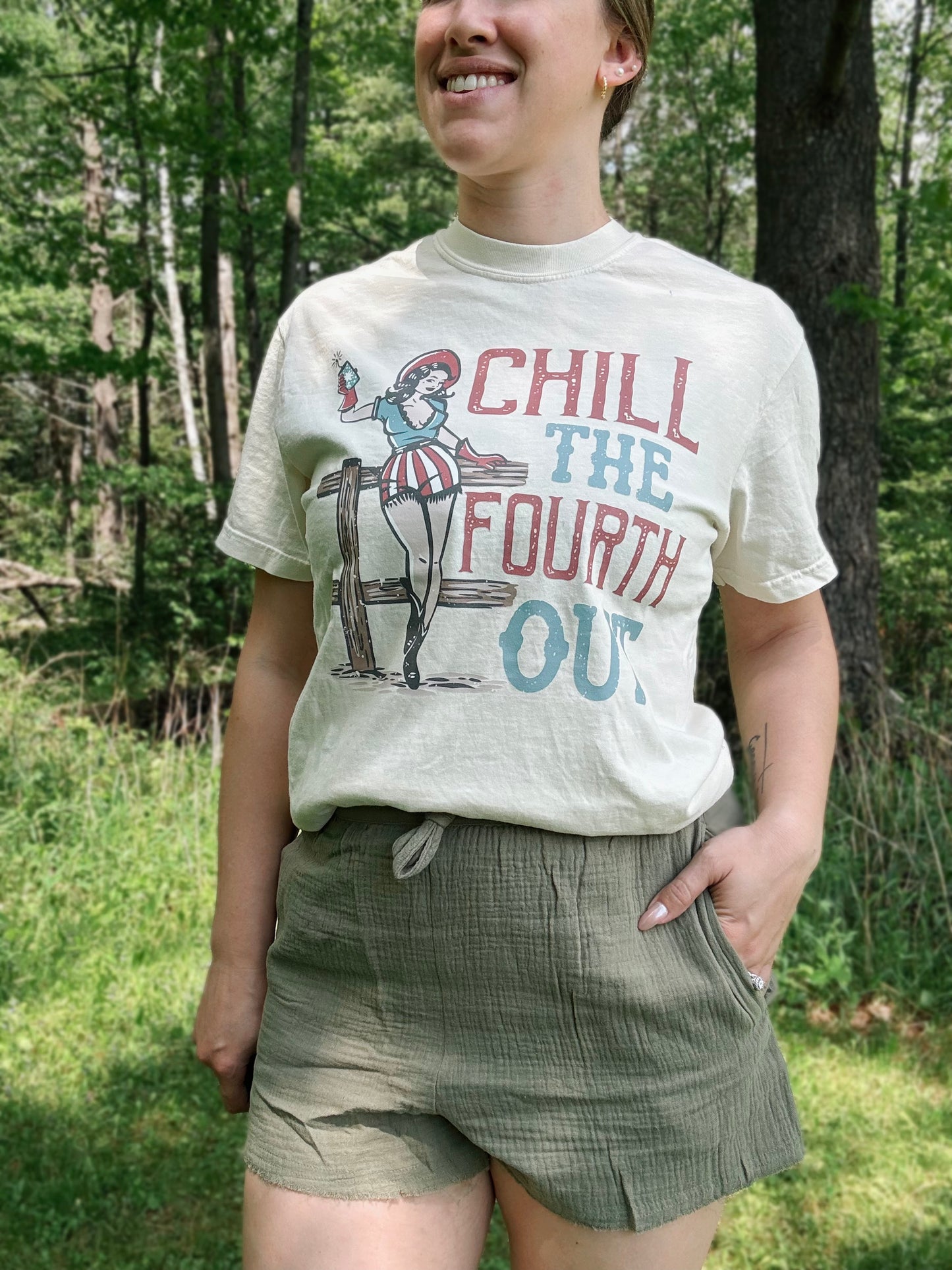 Chill The Fourth Out Western Tee