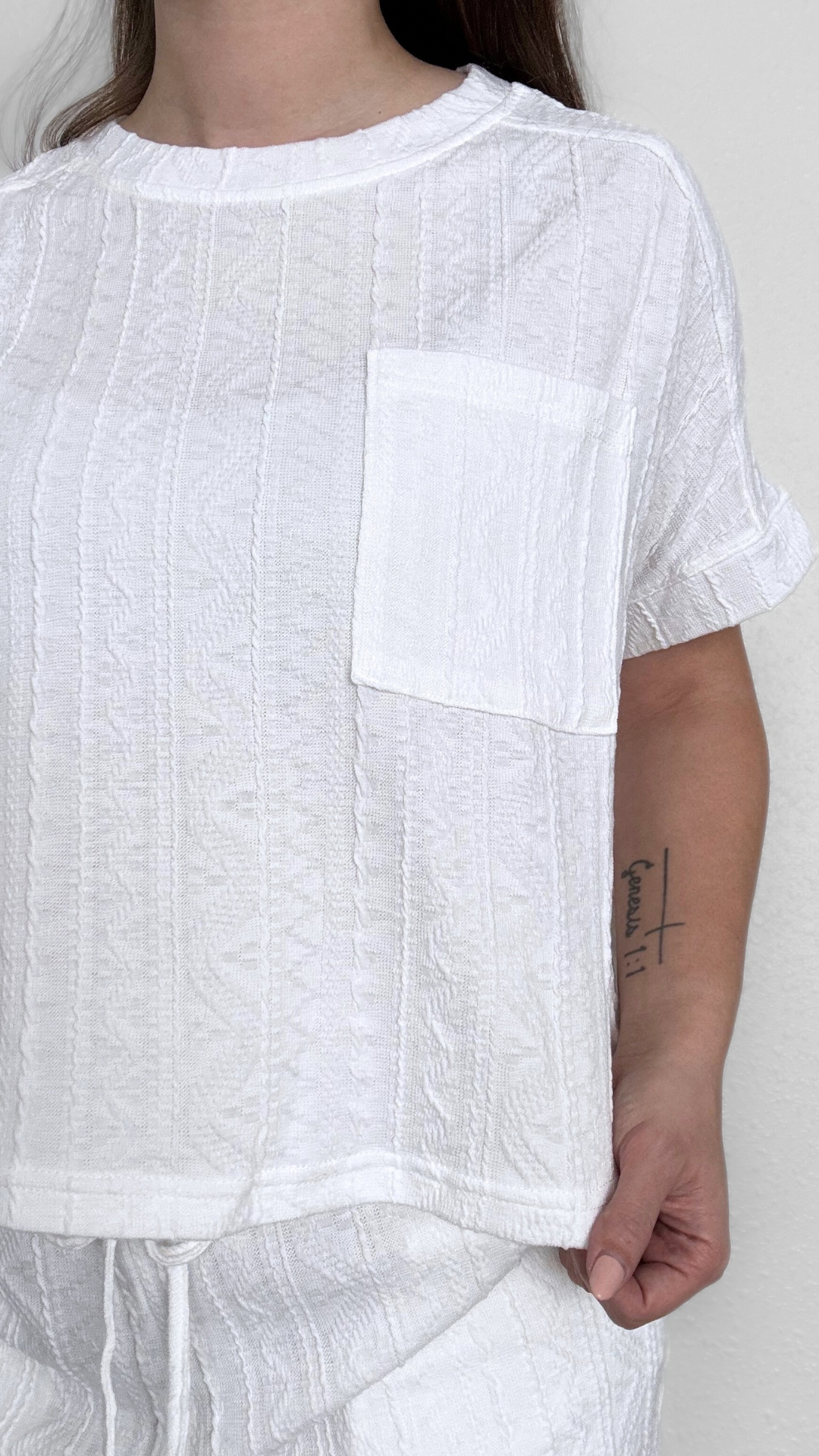 White Top & Short Set