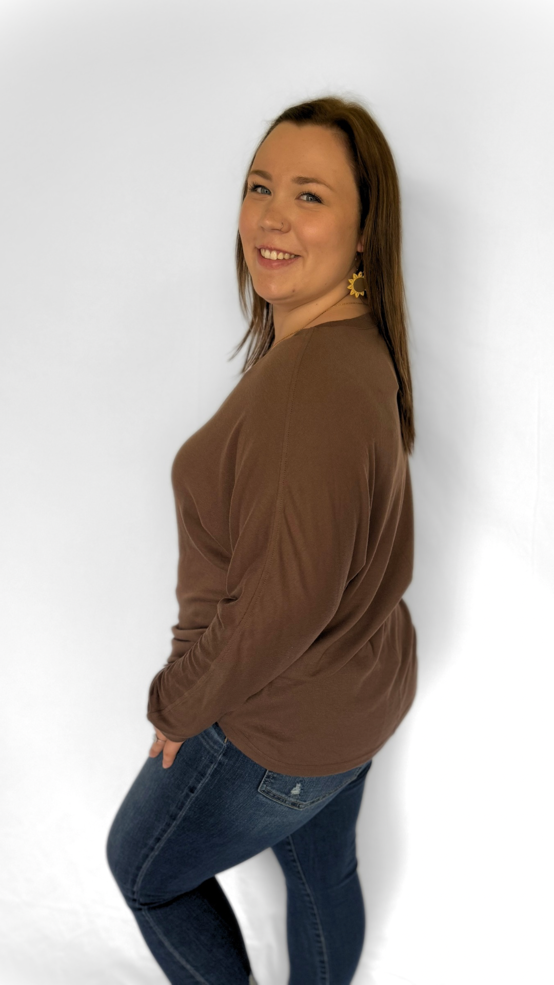 Fiery Solid Brown Long Sleeve