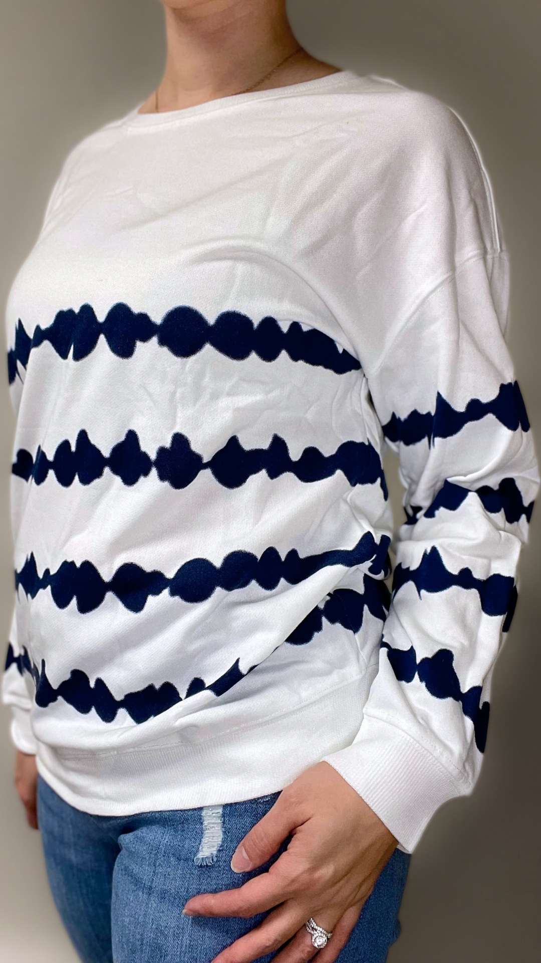 Print Crew Neck Pullover