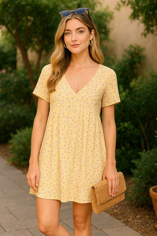 Floral Yellow Dress