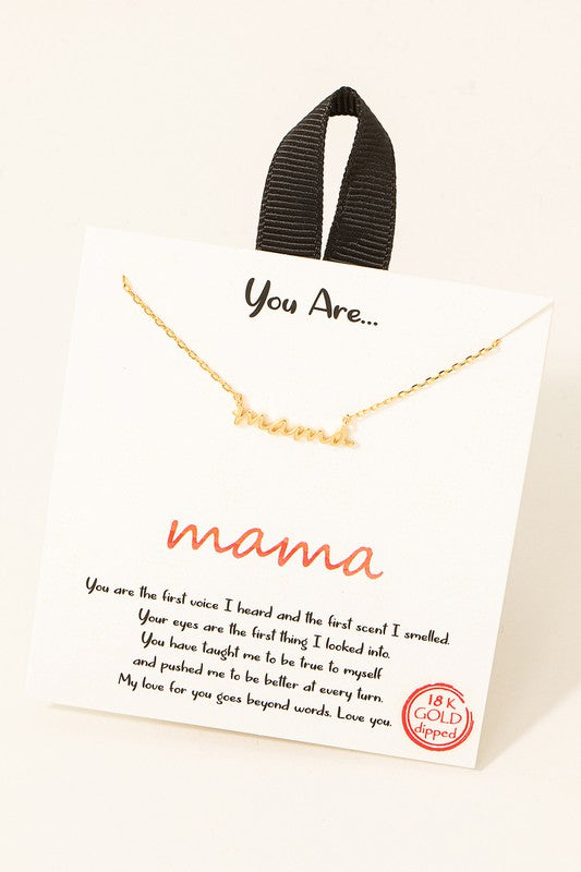 Mama Pendant Necklace