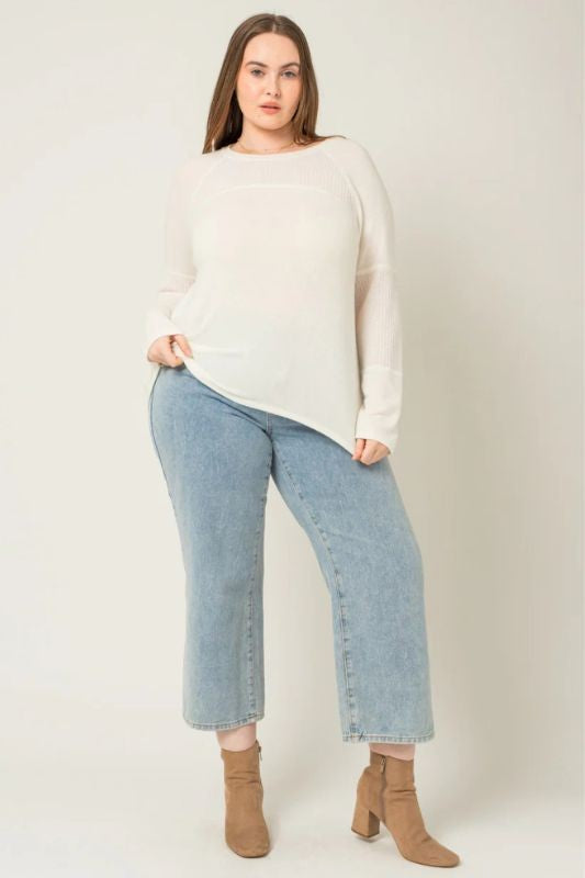 White Long Sleeve Sweater