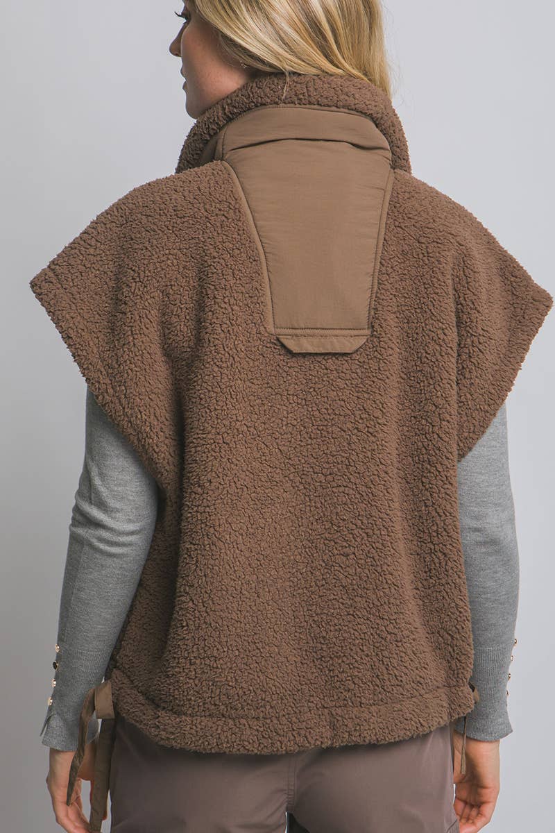 Teddy Sherpa Oversized Vest