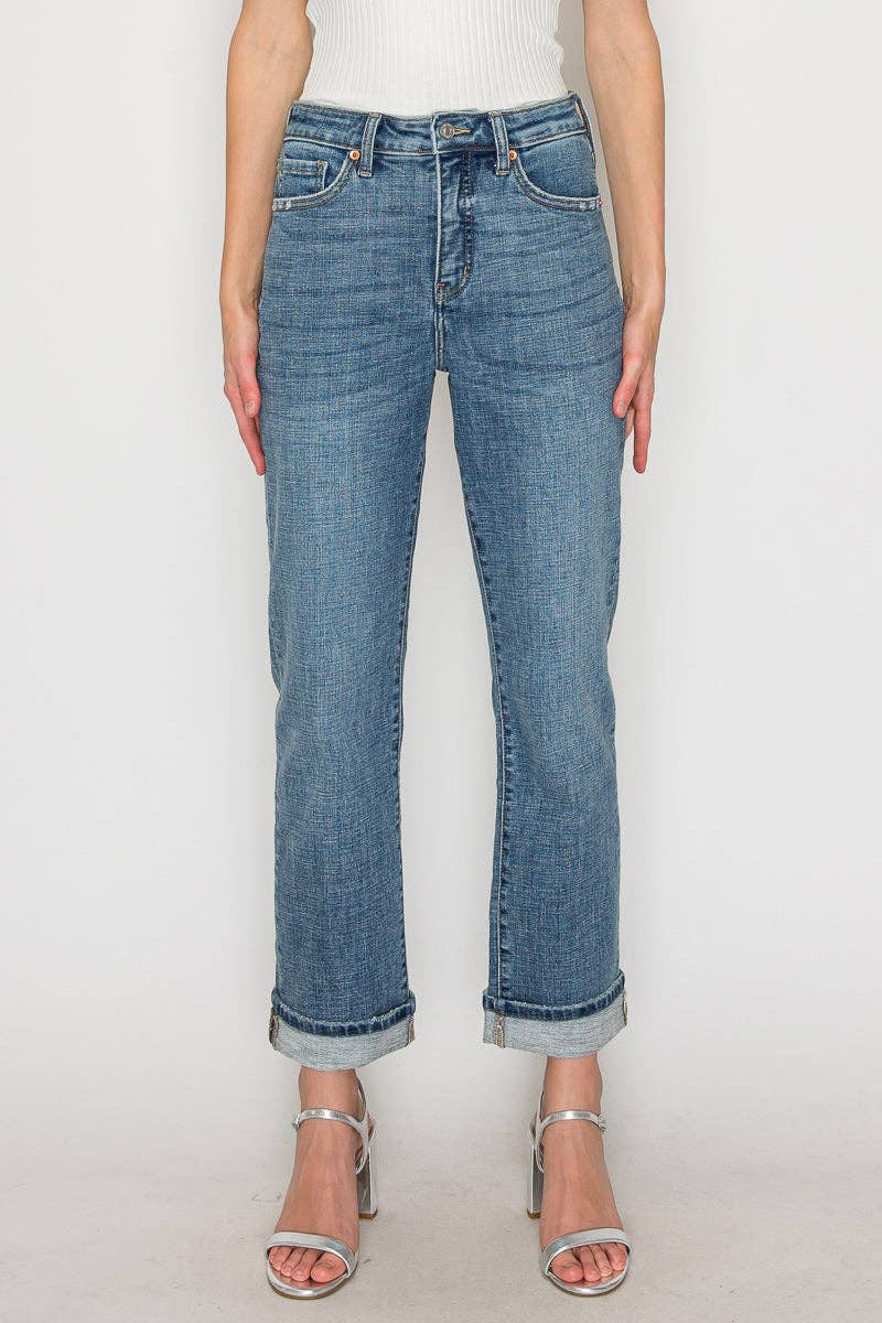 High Rise Slim Straight Jean
