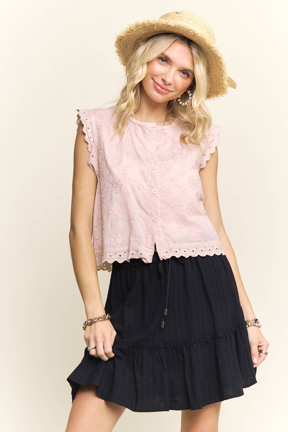 Pink Lace Blouse