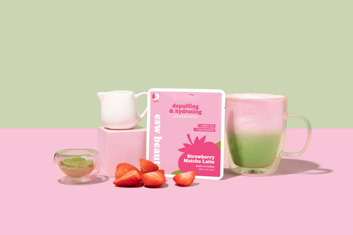 Strawberry Matcha Latte Depuffing & Hydrating Eye Patches