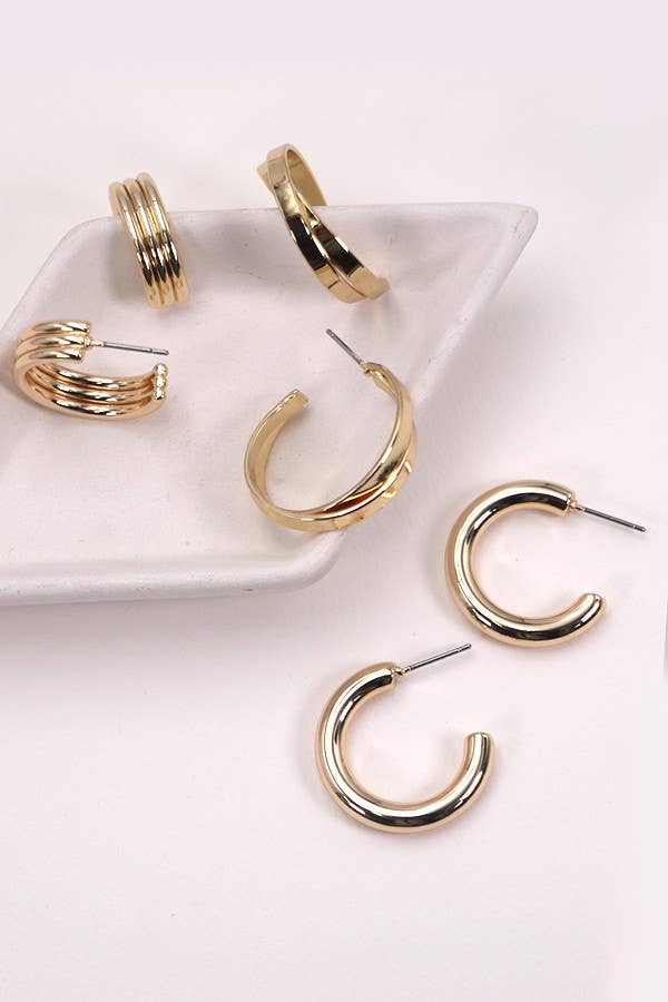 Multi Hoop Trio Earrings