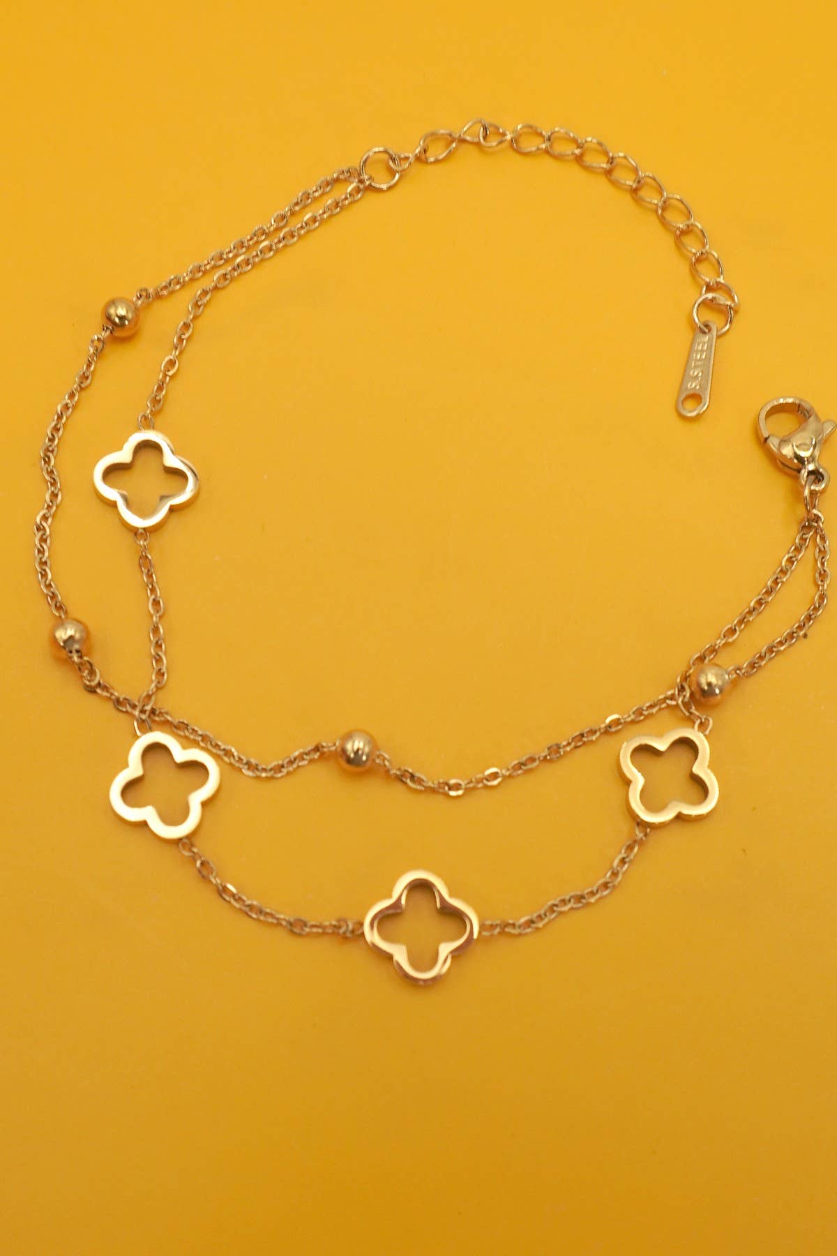 Gold Clover Bracelet 18K Stainless Steel