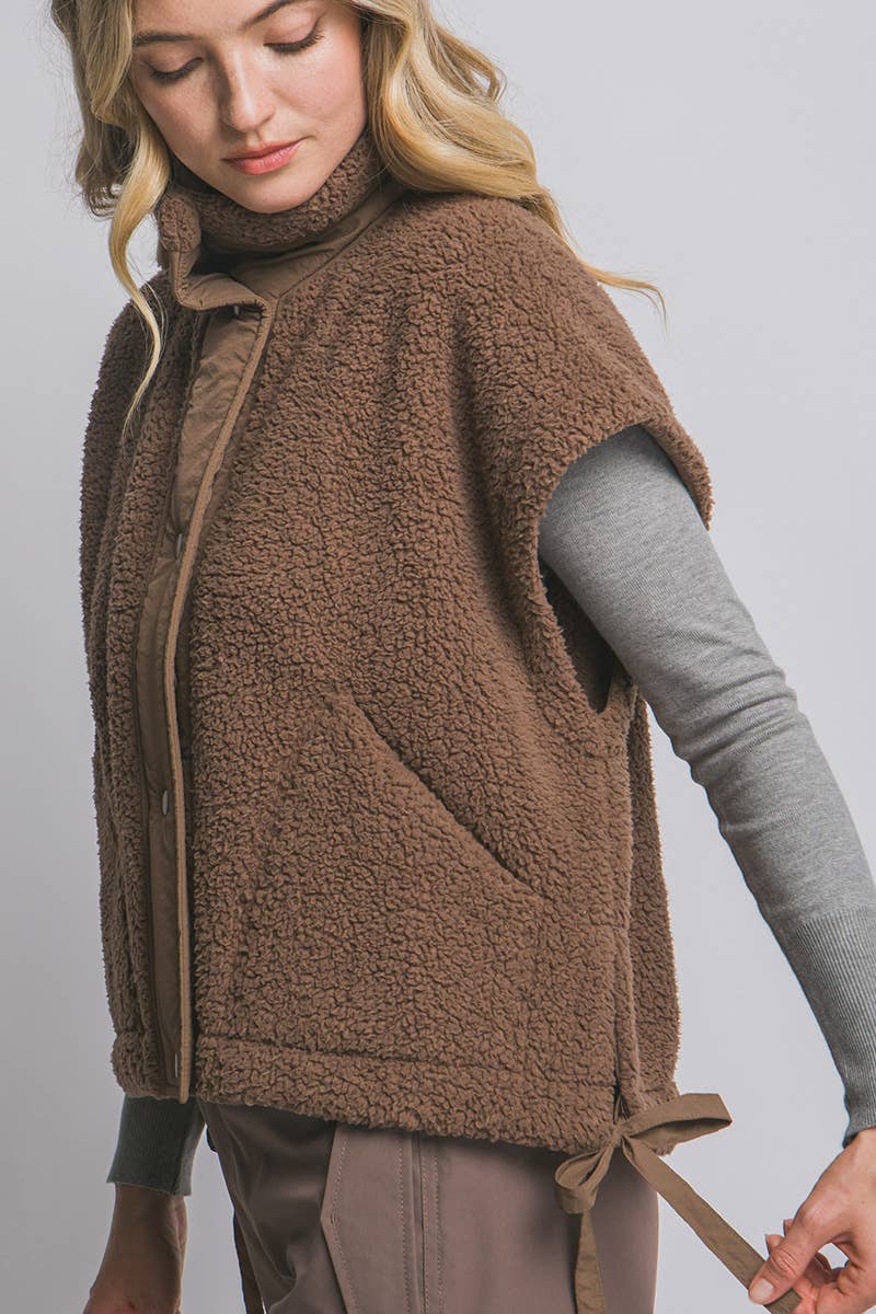 Teddy Sherpa Oversized Vest