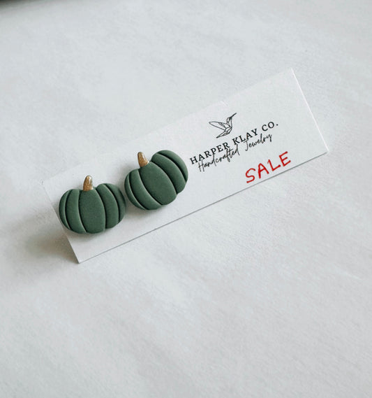 Harper Klay Pumpkin Studs-G