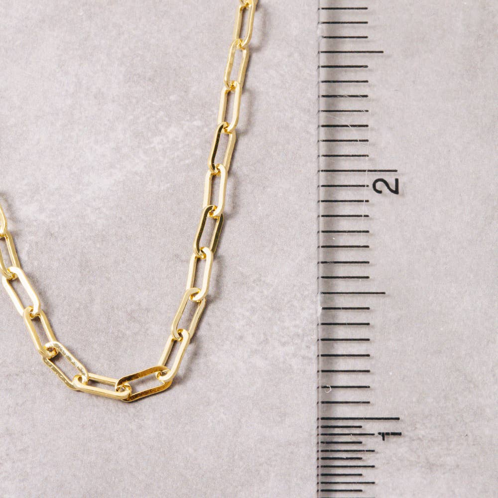 Gold Dipped Paperclip Link Chain Necklace