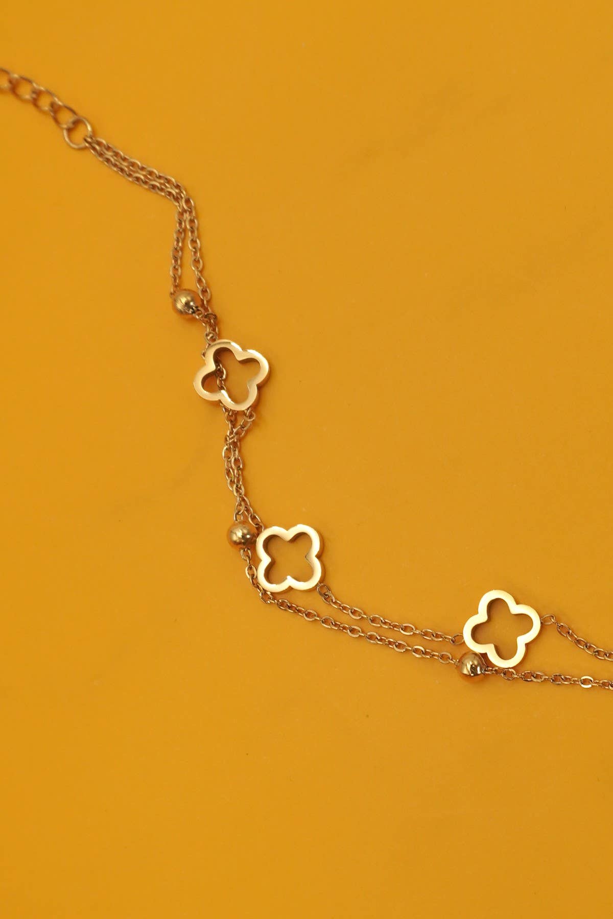 Gold Clover Bracelet 18K Stainless Steel