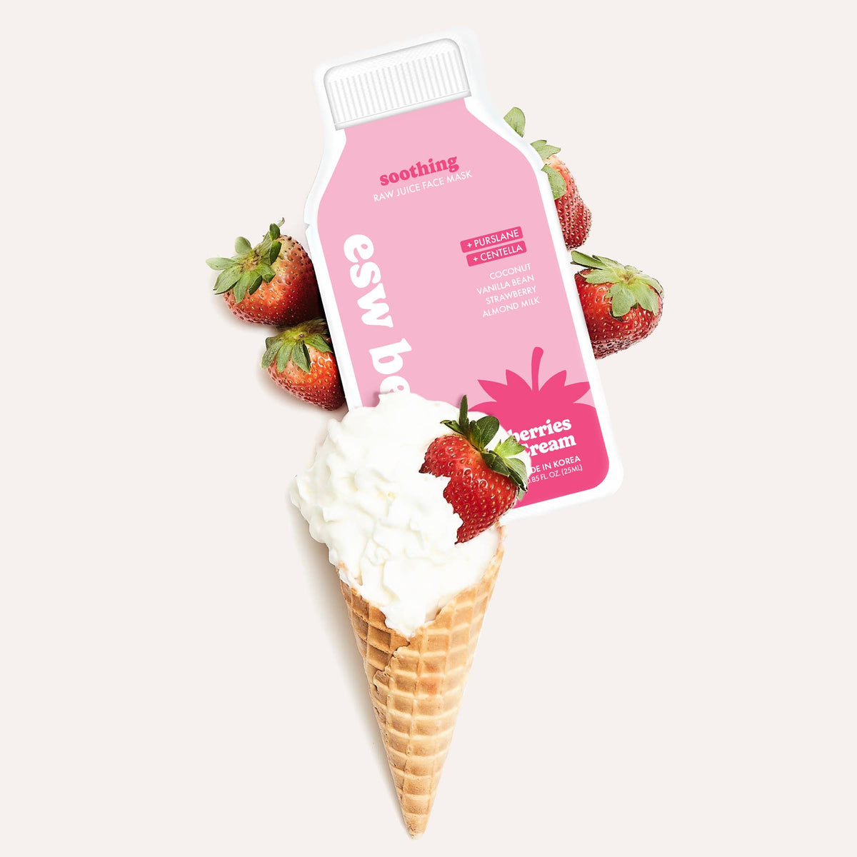 Strawberries and Cream Soothing Raw Juice Sheet Mask