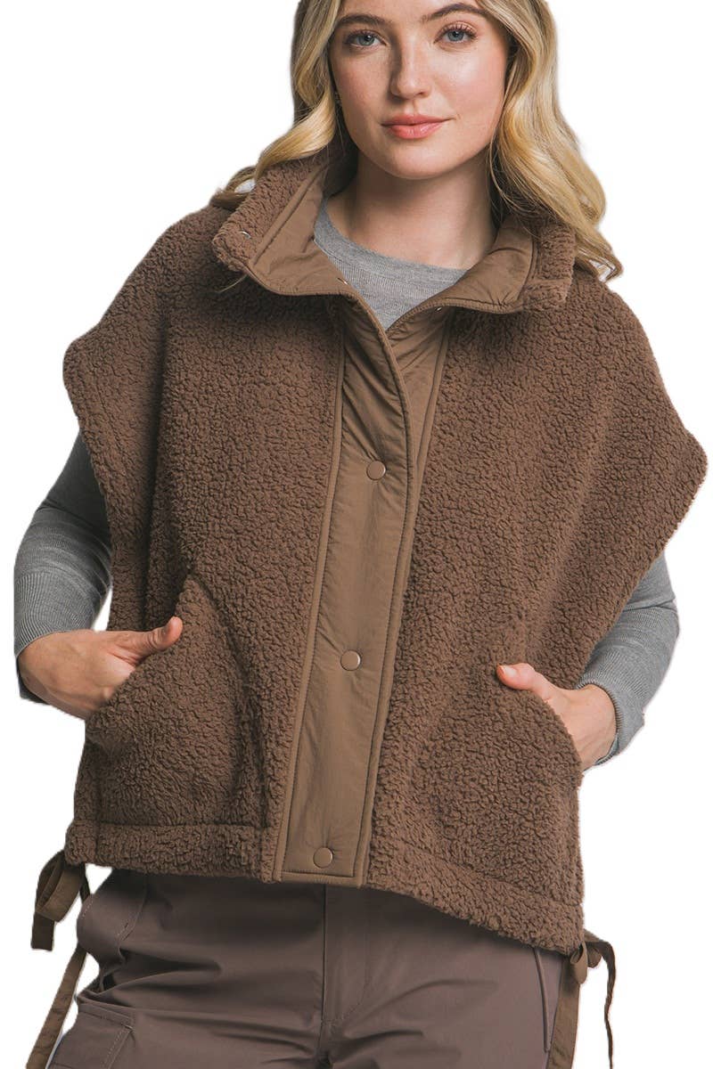 Teddy Sherpa Oversized Vest