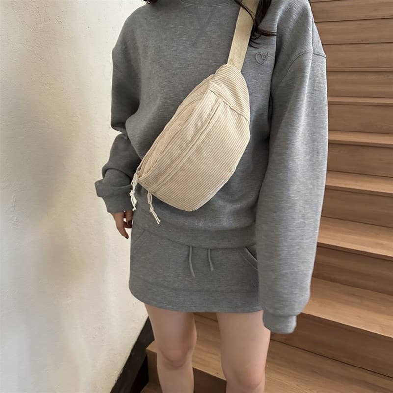 Corduroy Crossbody Sling Bag