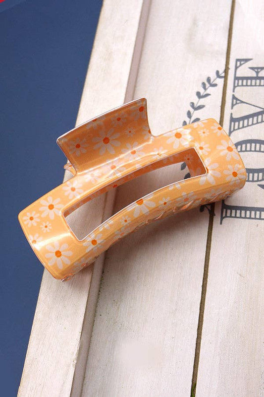 Apricot Floral Hair Clip