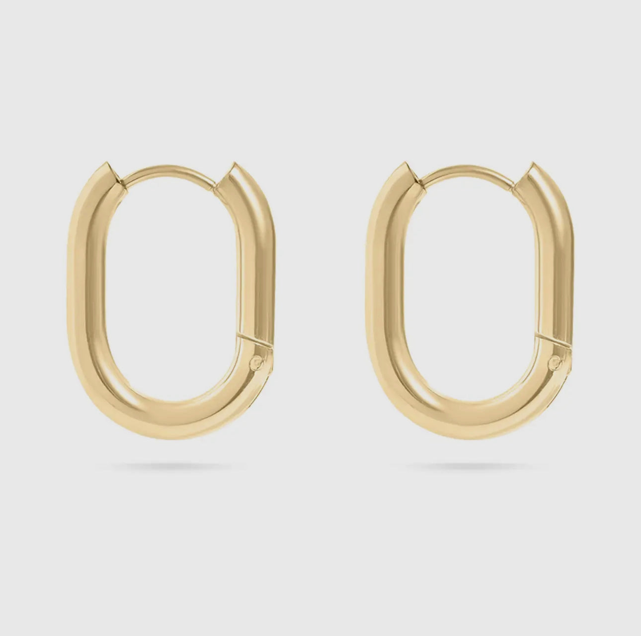 Stainless Steel Oval Earrings￼