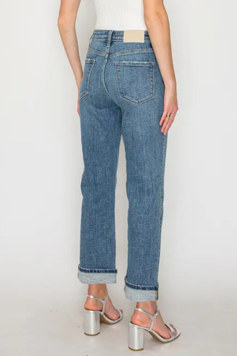 High Rise Slim Straight Jean