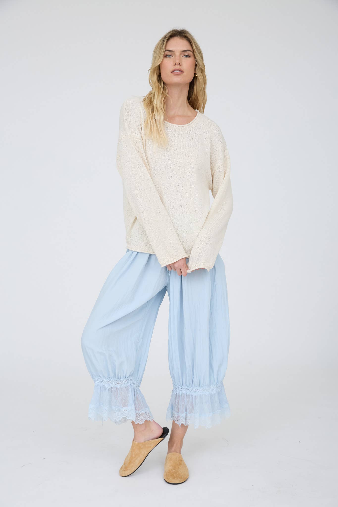 Oatmeal Textured Knit Sweater