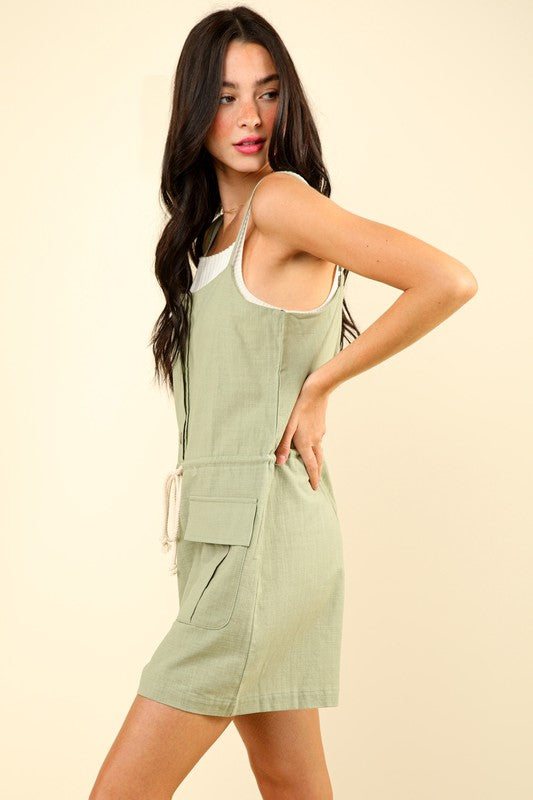 Button Down Romper-S