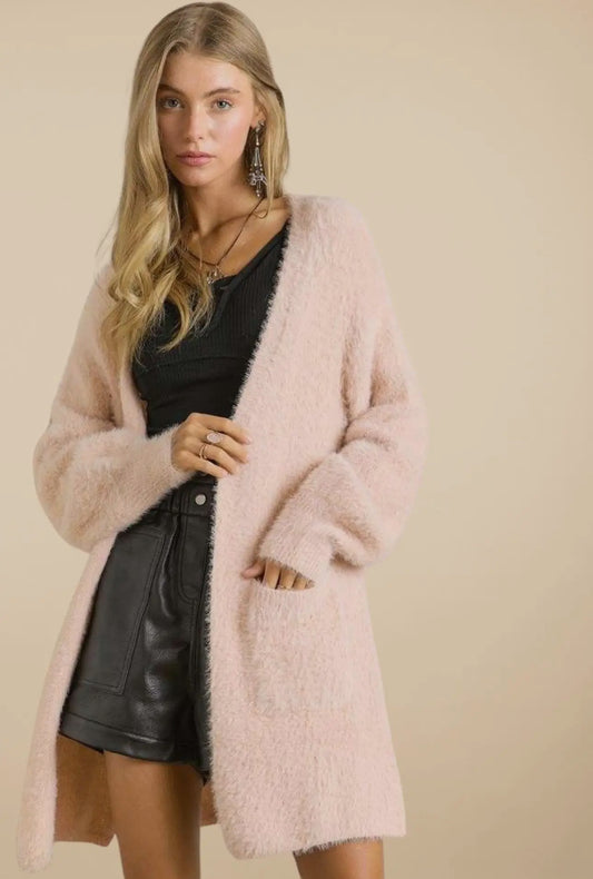 Fuzzy Sweater Cardigan
