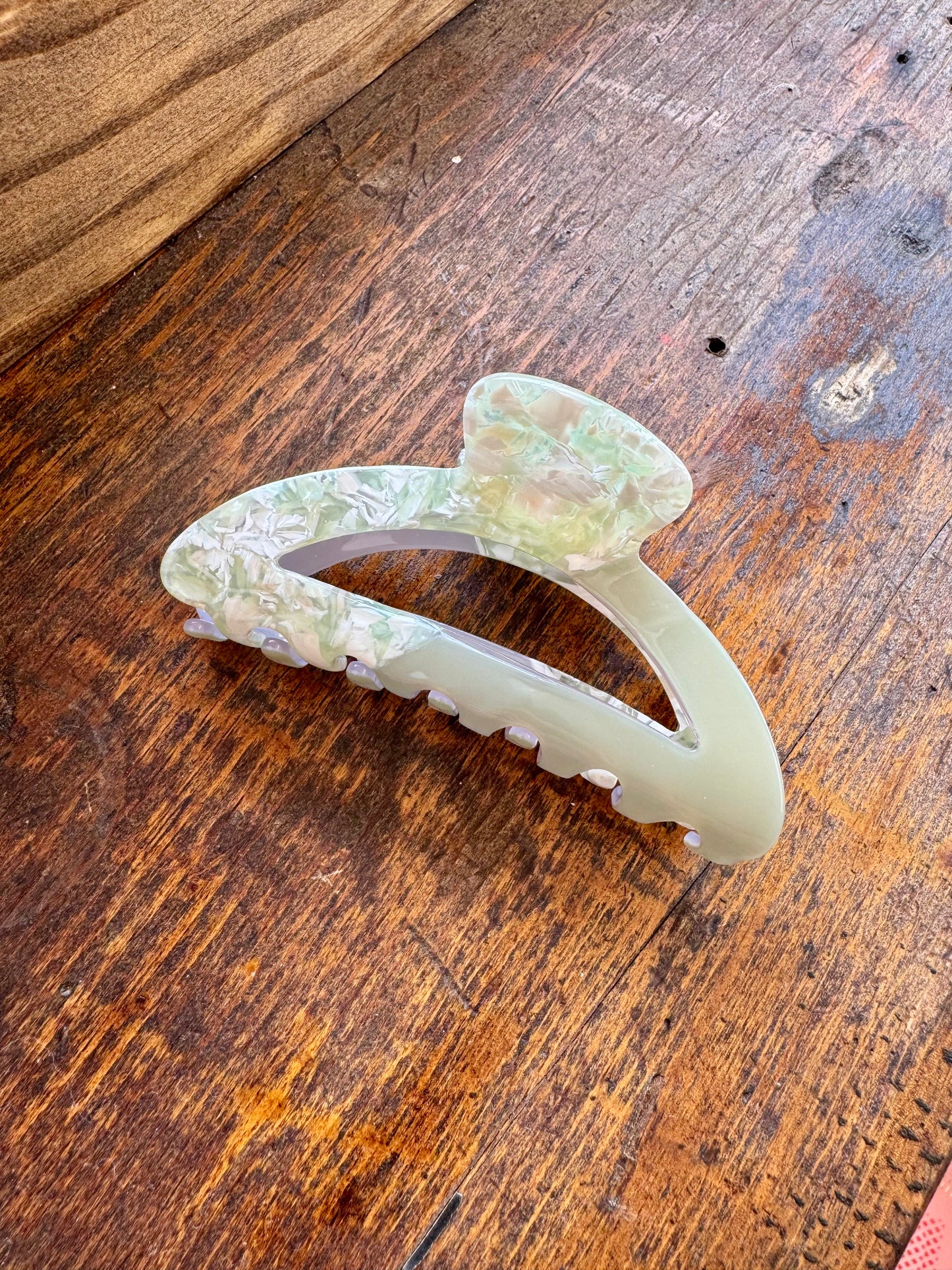 Glassed Green Hair Clip