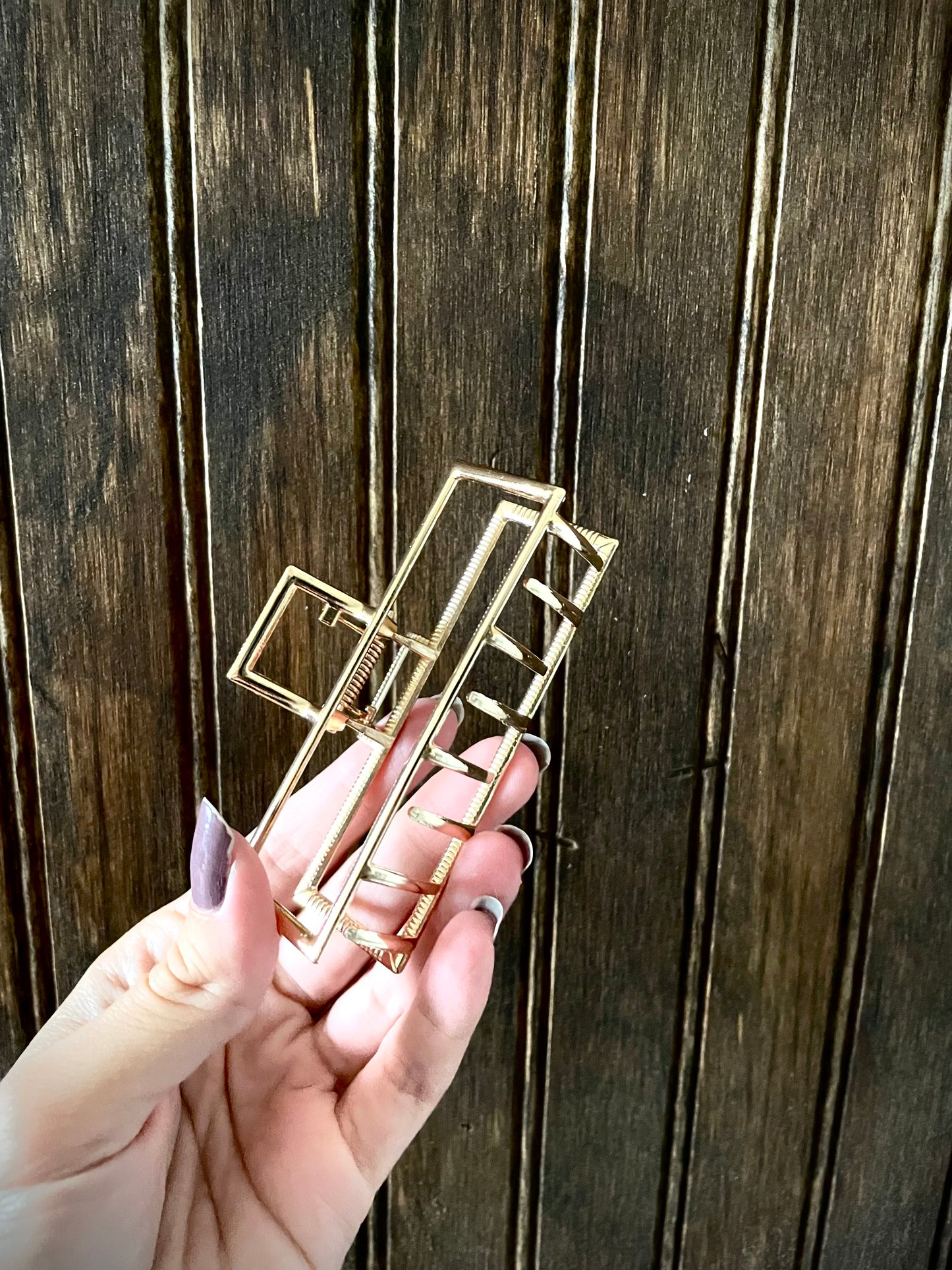 Square Metal Hair Clip