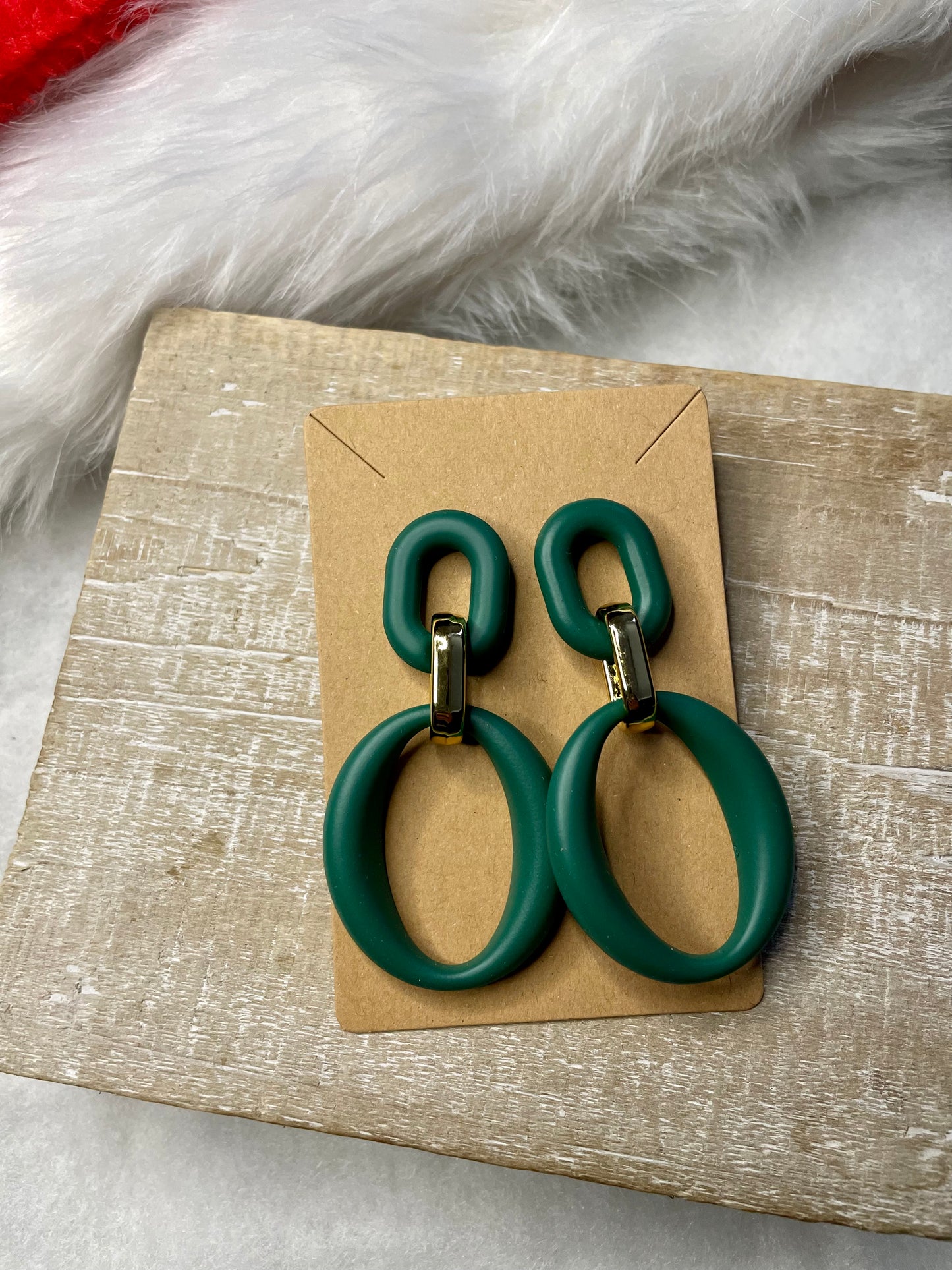 Green Round Urban Acrylic Dangle Earring