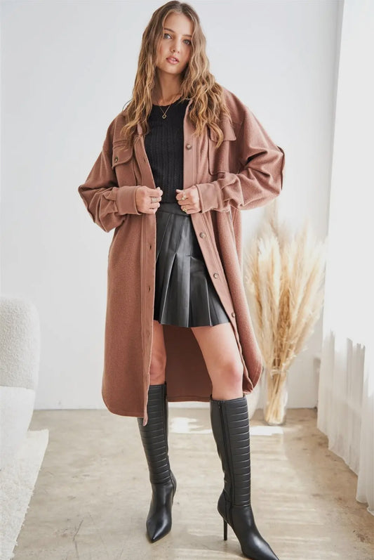 Elbow Patched Button Down Jacket