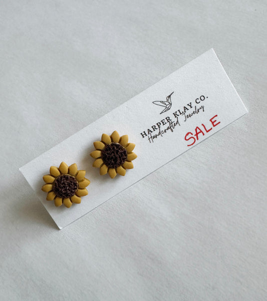 Harper Klay Sunflower Studs