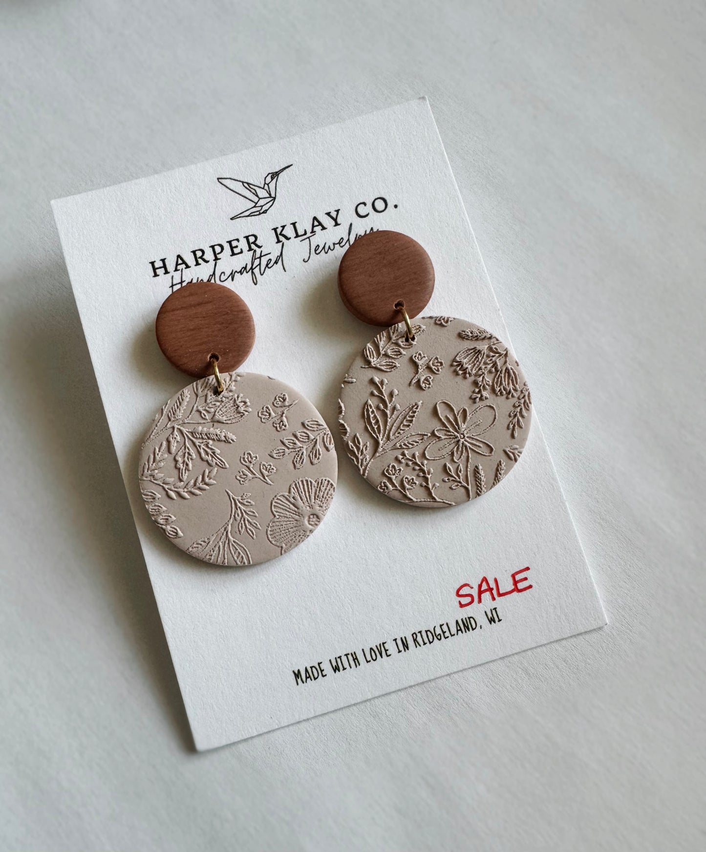 Harper Klay Mocha Dangles