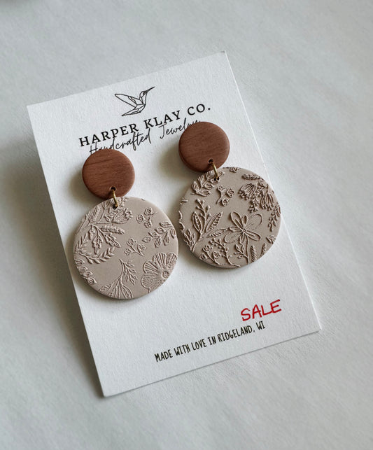 Harper Klay Mocha Dangles