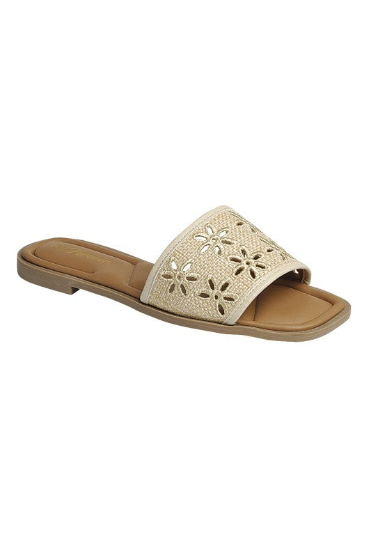 Raffia Strap Sandal