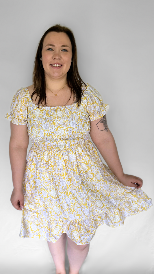 Yellow Floral Dress