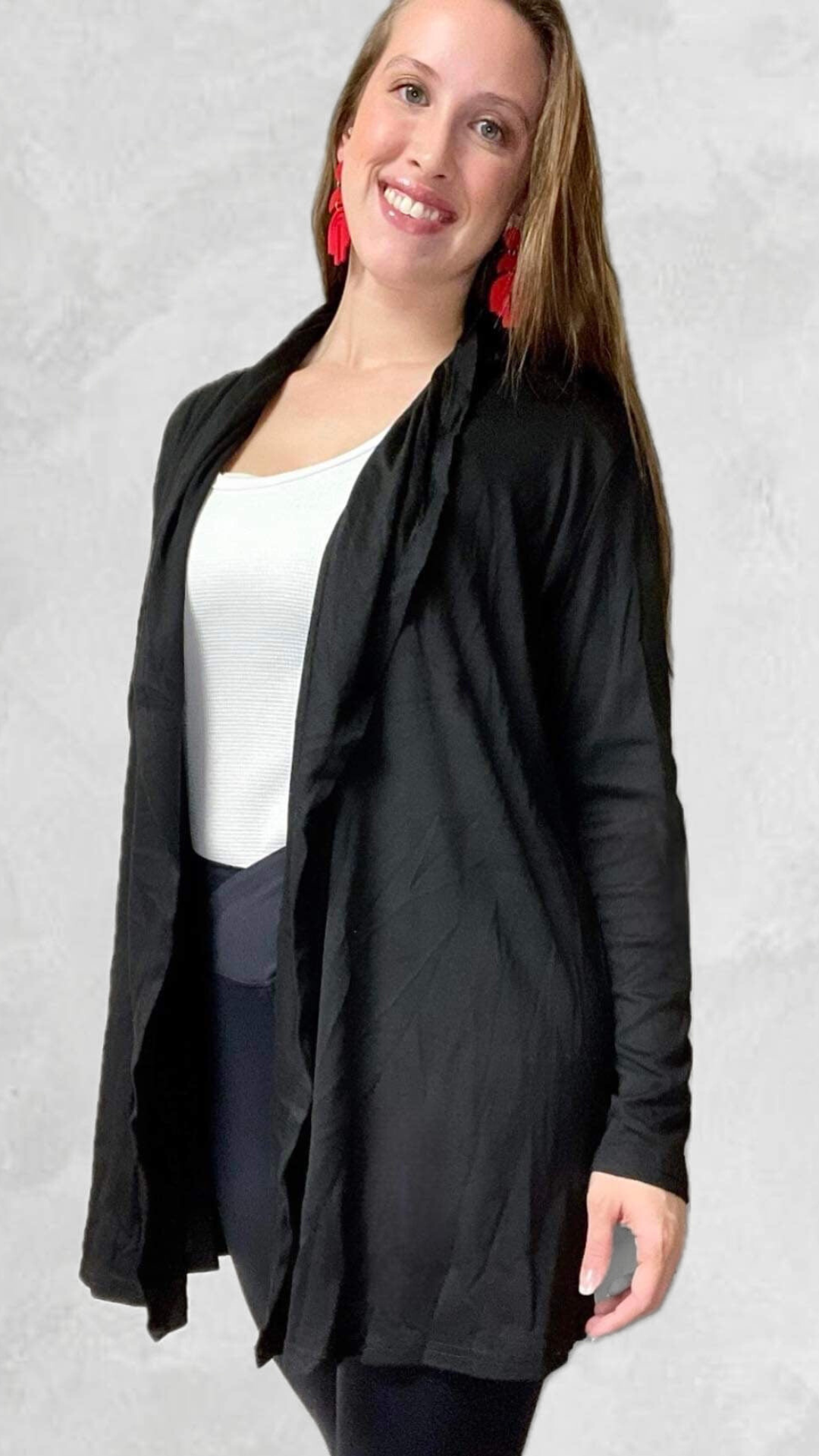 Black Shawl Cardigan