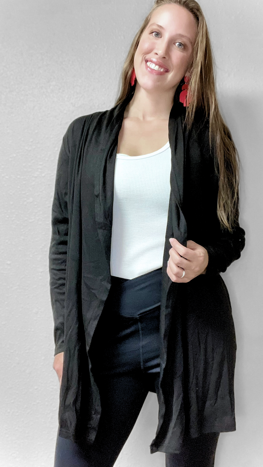 Black Shawl Cardigan