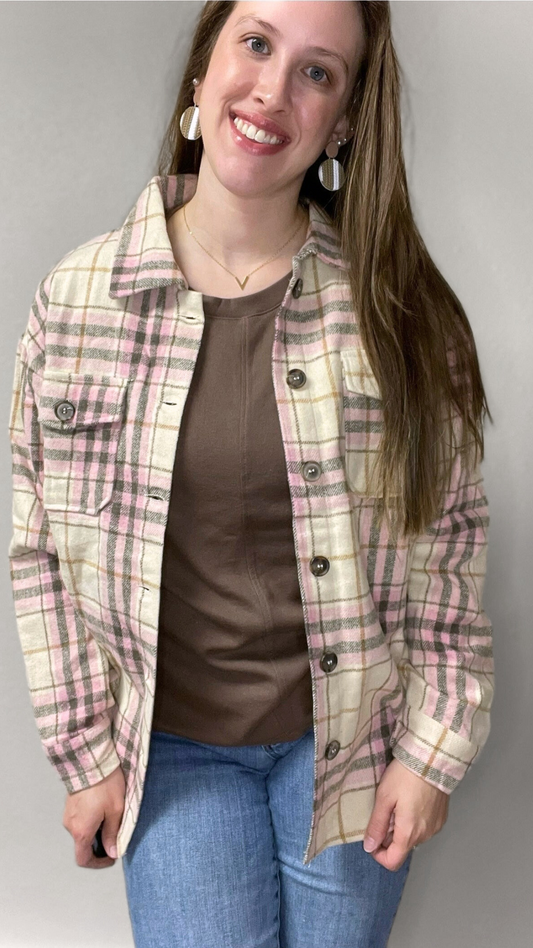 Plaid Button-Up Shacket