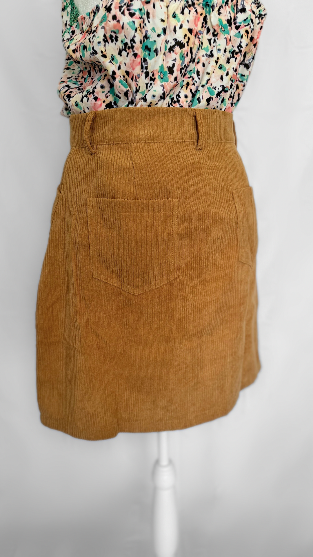 Khaki High Waist Skirt