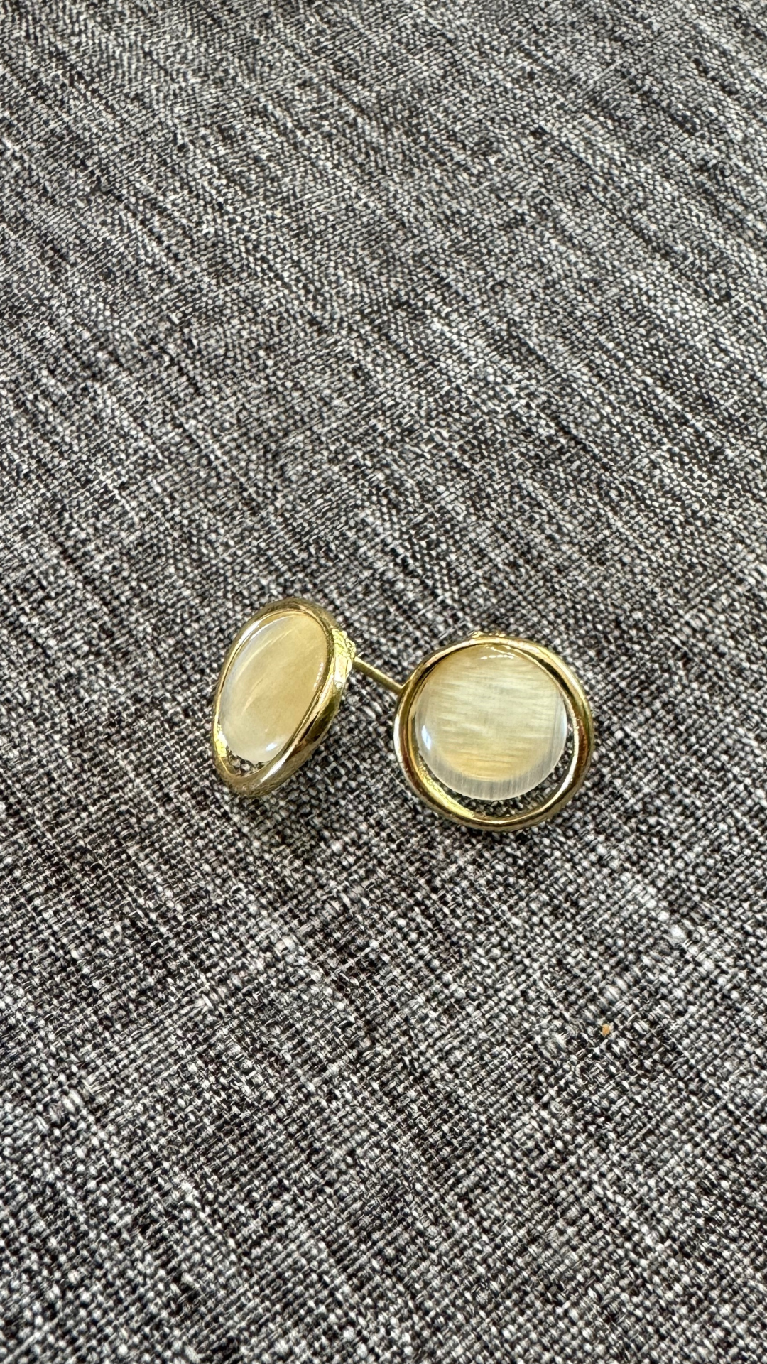 Cat Eye Stone Stud Earrings