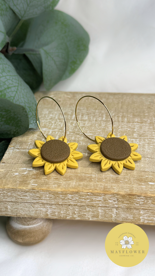 Mayflower Earring Co. Sunflower Dangles