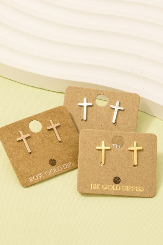 Mini Cross Stud Earrings