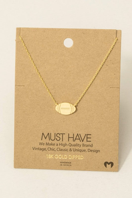 Must Have Football Necklace