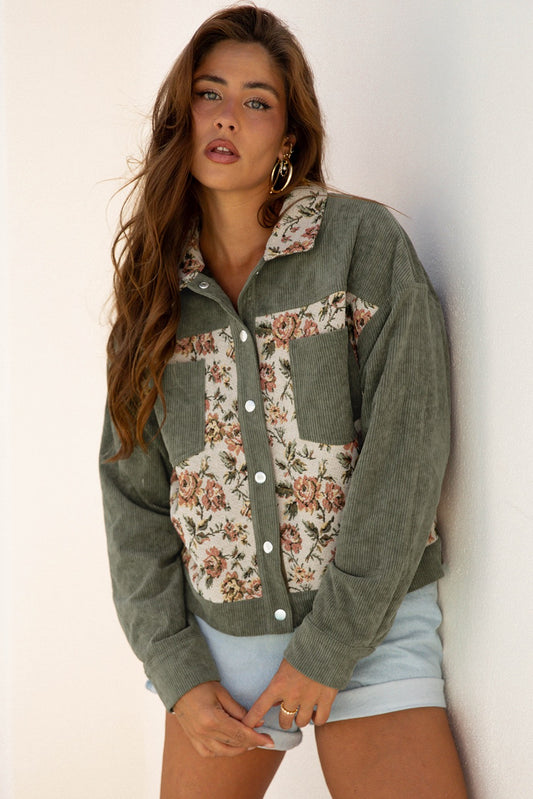 Green Retro Floral Jacket