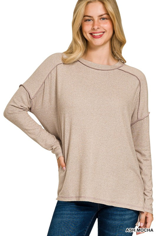 Ash Mocha Hi-low Tee